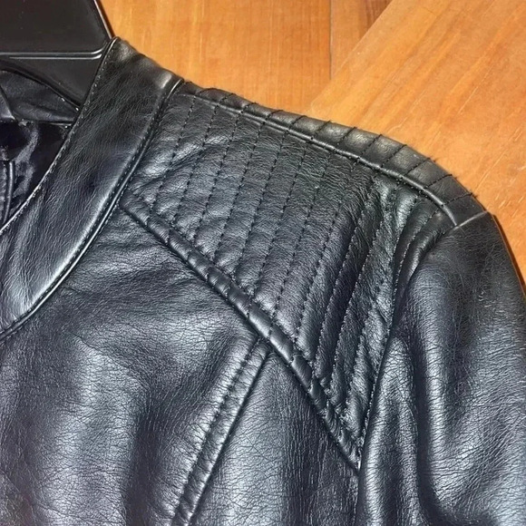 Sebbys Collection Black Faux Leather Jacket-Small - Picture 6 of 8